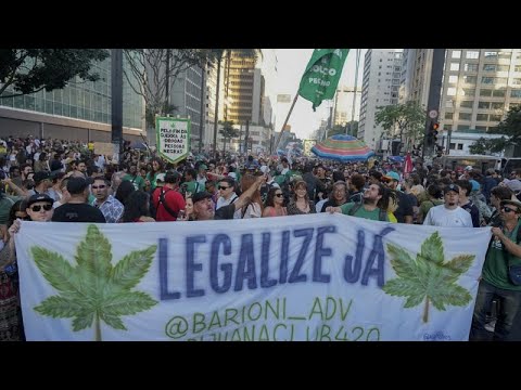 Tens of thousands in Sao Paulo, Brazil hold rally in support of the legalization of marijuana