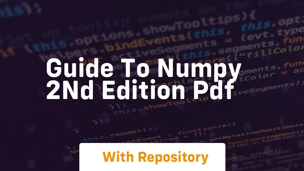 guide to numpy 2nd edition pdf
