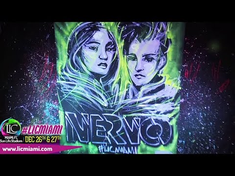 2014 LIC MIAMI FESTIVAL - NERVO Announcement (PAINTING by David Garibaldi)