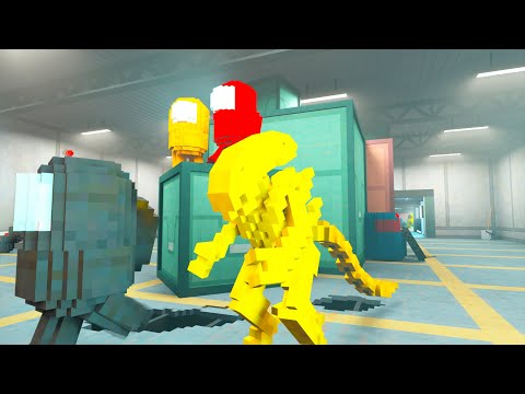 Destroying the GOLDEN TRAITOR on the Among us map in Teardown