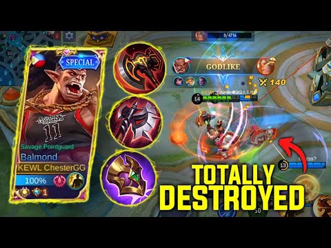 THIS BUILD TOTALLY DESTROYED ENEMY!! | BALMOND BEST BUILD | RANK ONE GLOBAL BALMOND GAMEPLAY | MLBB