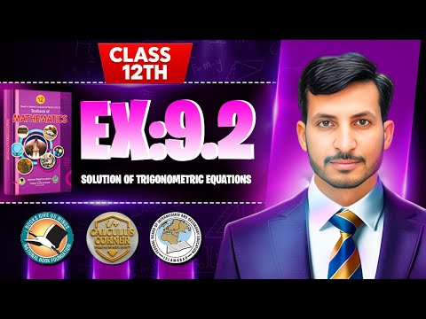 Exercise 9.2 Class 12 math | NBF New Book 2025 | Solution Of Trigonometric Equations Graphically