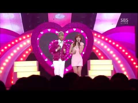 130106 Sun Hwa (Secret) & Young Jae (B.A.P) - Everything's Pretty @ SBS Inkigayo Special Stage