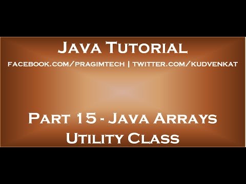 Java array utility class