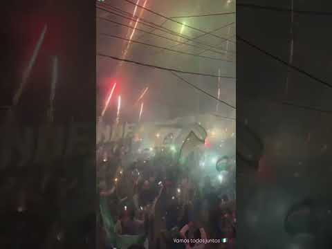 "Banderazo Verdolaga En Manizales - Hinchada De Atlético Nacional 10/07/2025" Barra: Los del Sur &bull; Club: Atlético Nacional