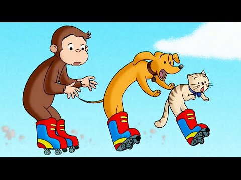 Georges le Petit Singe 🐵 Hundley et George vont faire du roller ! 🐵Dessin Animé