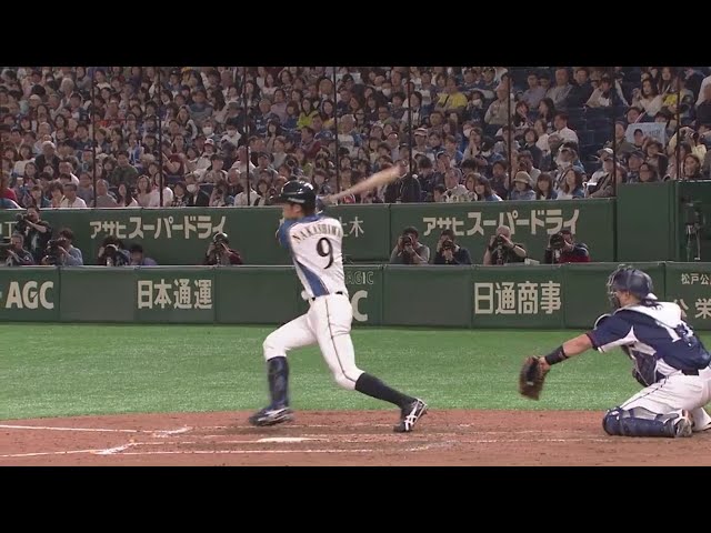 【3回裏】ファイターズ・中島卓が先制のタイムリー3ベースヒットを放つ!! 2019/4/7 F-L