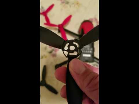 Parrot drone Bebop 2 installation up propellers correct setup