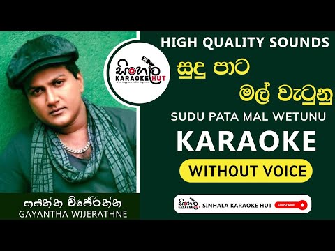 Sudu Pata Mal Wetunu Karaoke(Without Voice) සුදු පාට මල් | Gayantha Wijerathne | Sinhala Karaoke Hut