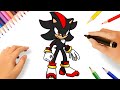COMMENT DESSINER SONIC SHADOW ⚡