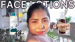 5 lightweight face lotions for summer ✨ all skin types