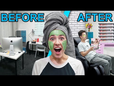 I Put A Beauty Salon In My Office! Video