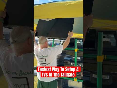 Fastest Way to Setup 4 TVs at the Tailgate!

Meet the ‪@Bearssquared‬ MVTailgate system that can hold up to 4 TV"s on your tailgate! It was unreal how fast the system can be set up with just one person! If you're serious about your tailgating and TV's you have to check out this new product for tailgaters!