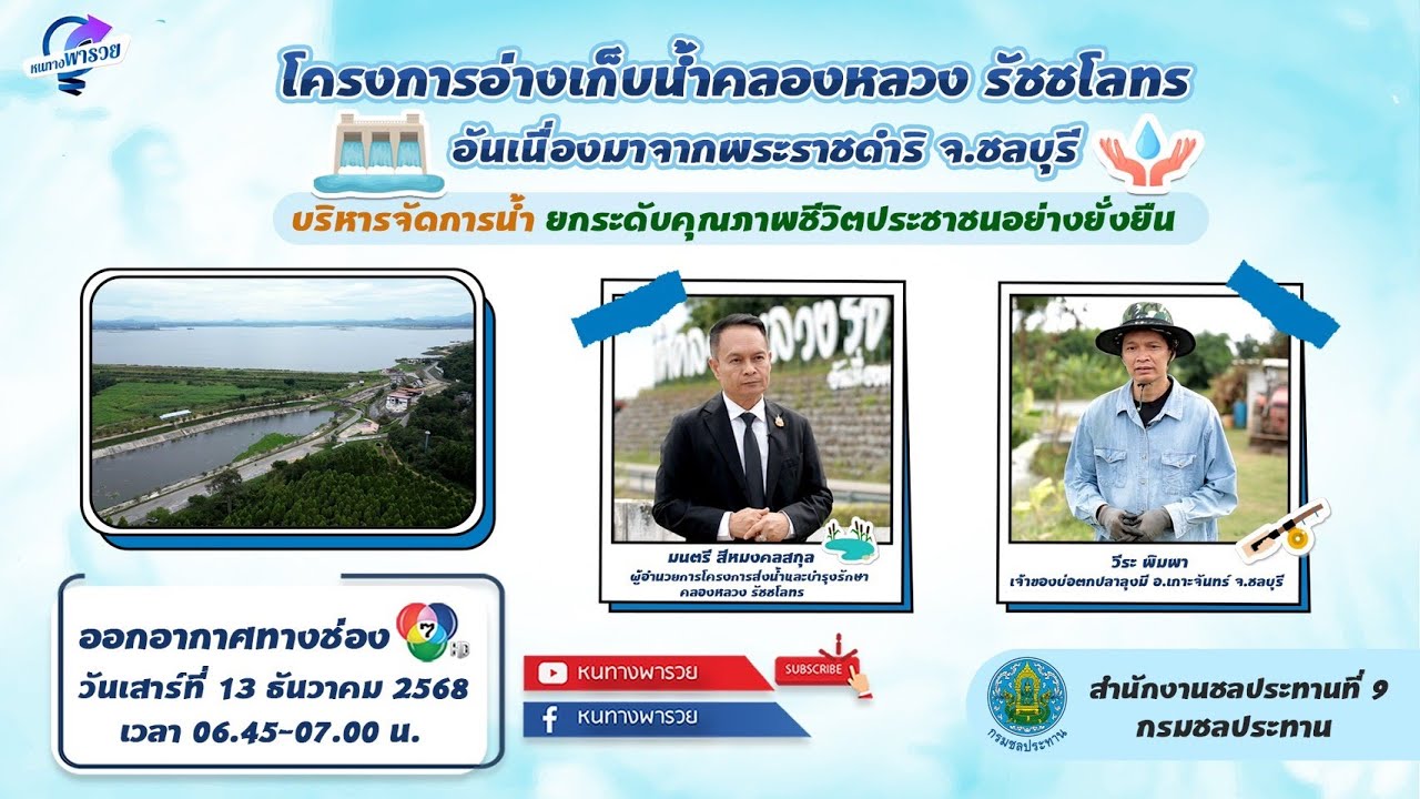 โครงการอ่างเก็บน้ำคลองหลวง รัชชโลทร อันเนื่องมาจ
