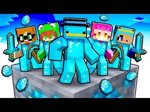 Sobreviviendo en un SÓLO BLOQUE de DIAMANTE con Mis FANS LOCAS!