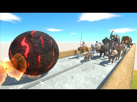 Who Can Cross The Deadly Fireball - Animal Revolt Battle Simulator
