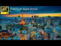 Tokyo, Japan in 4K Drone at Night | Explore Tokyo at Night with 4K Drone Film