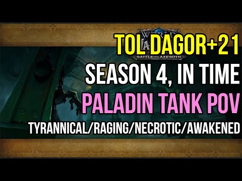 Tol Dagor+21: Prot Paladin Mythic+ Tank POV [Timed][8.3][Tyrannical/Necrotic/Raging/Awakened]