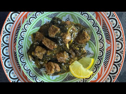 SPEZZATINO AL LIMONE E SPINACI-senza grassi/LEMON STEW WITH SPINACHES/GUISO AL LIMÓN CON ESPINACAS