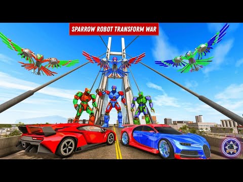 Police Sparrow Robot Car Games