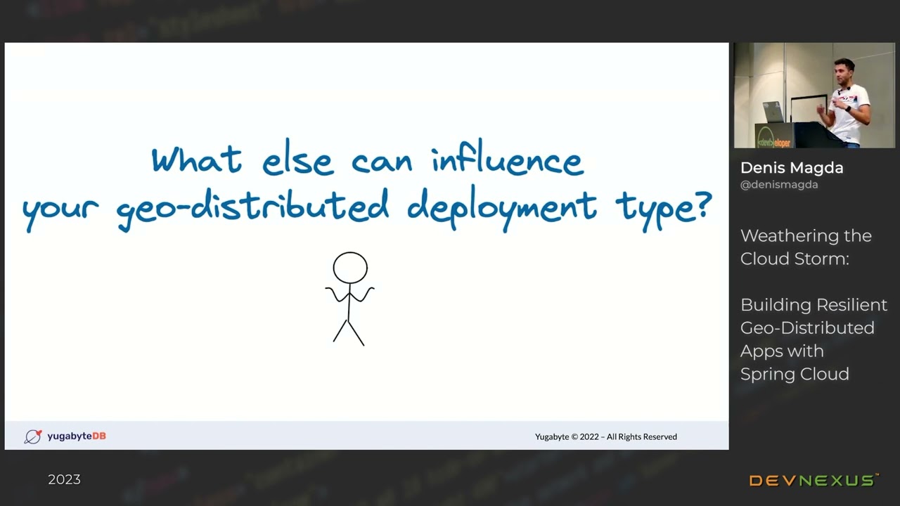 Devnexus 2023 - Weathering the Cloud Storm: Building Resilient Geo-Distributed Apps - Denis Magda