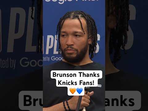 Jalen Brunson pays homage to the Knicks Fans for their ENTHUSIASM in the postseason! #Shorts