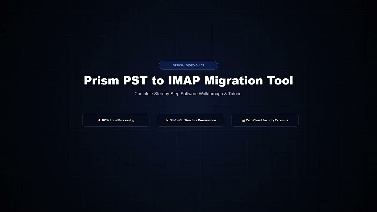 PST to IMAP Migration Tool video guide preview