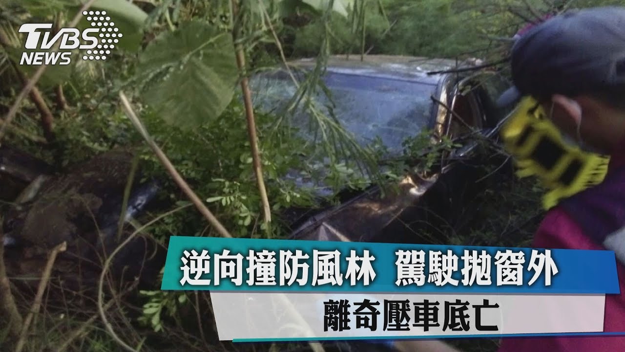 逆向撞防風林　駕駛拋窗外離奇壓車底亡