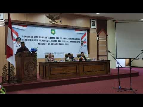 Pengangkatan Sumpah Jabatan dan Pelantikan Kades Terpilih Tahun 2022