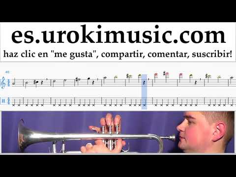 Tutorial de Trompeta Shakira - Me Enamoré Clases Notas Parte#1 um-i927