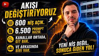 600 Niş Açık, 6.500 Prompt Hazır! Akışı Değiştiriyoruz | YouTube Niş K