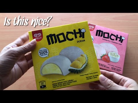 Wall's Mochi | Strawberry Cheese and Durian 🍡