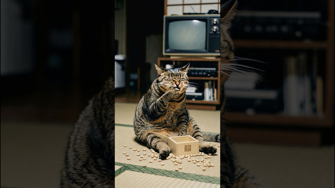 ボス猫の「3時のおやつ！節分の豆」