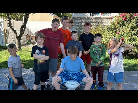 Toilet Breaking with 10 Kids!