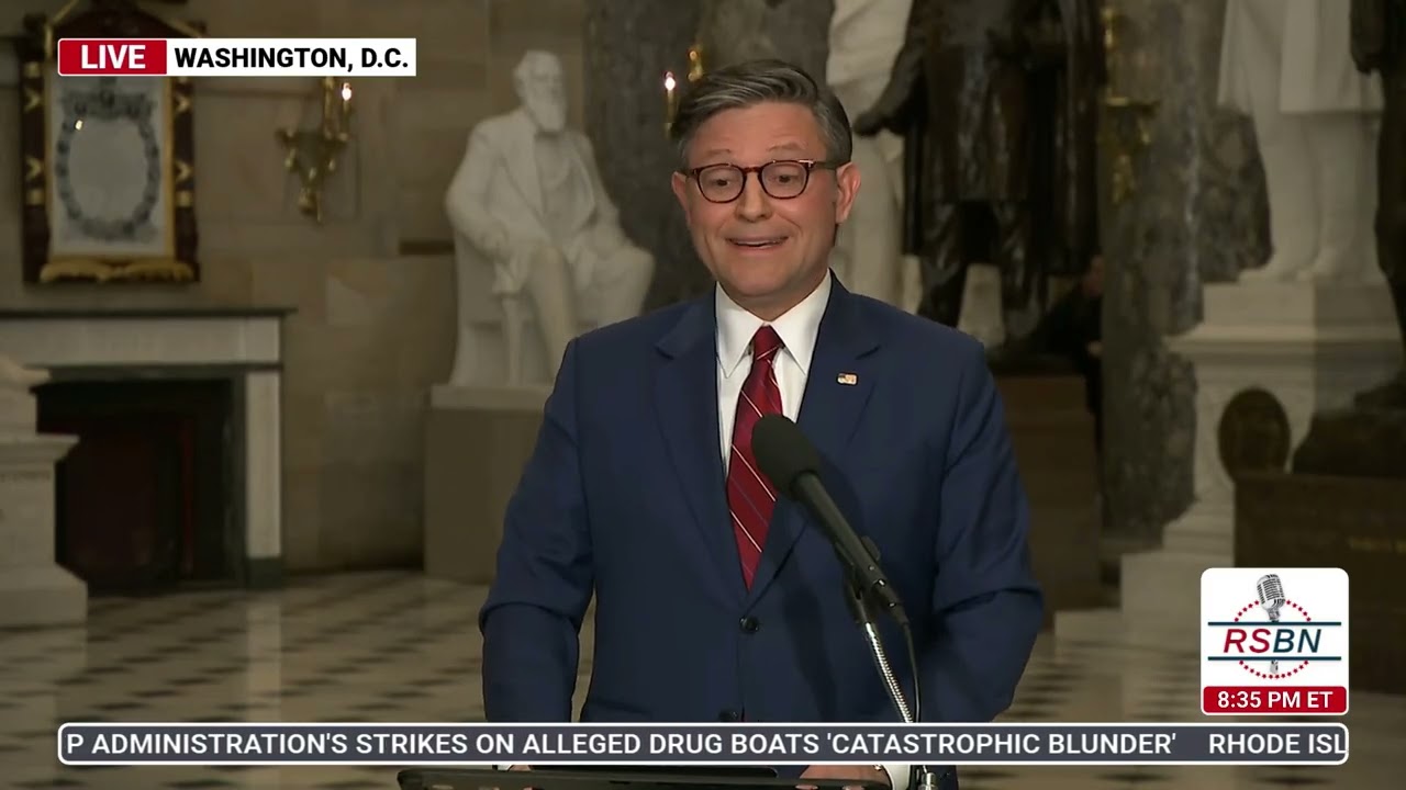 WATCH: Speaker Mike Johnson Delivers Remarks After Government Shutdown Ends - 11/12/25