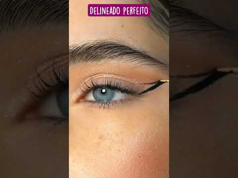 Truque para fazer delineado perfeito♥️ #delineado #tutorialdemaquiagem