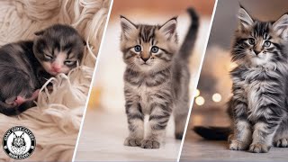 Watch These Maine Coon Kittens Amazing First 3 Months!