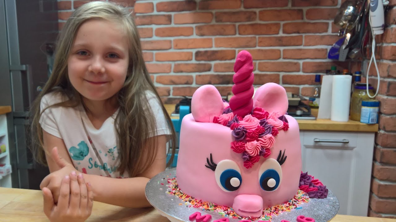 Tort jednorożec 🦄 Unicorn cake tutorial