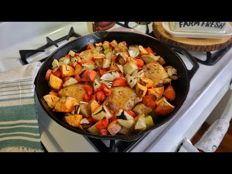 MAPLE ROASTED CHICKEN WITH VEGETABLES//RECIPE