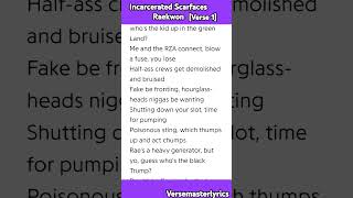 Incarcerated Scarfaces Raekwon [Verse 1: Raekwon] lyrics #hiphop #rap #music #lyrics