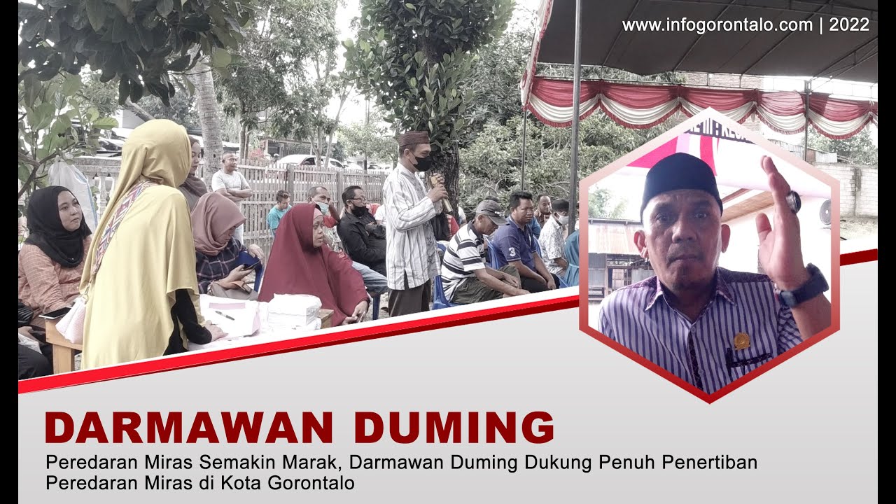 Peredaran Miras Semakin Marak, Darmawan Dukung Penuh Penertiban Peredaran Miras Gorontalo