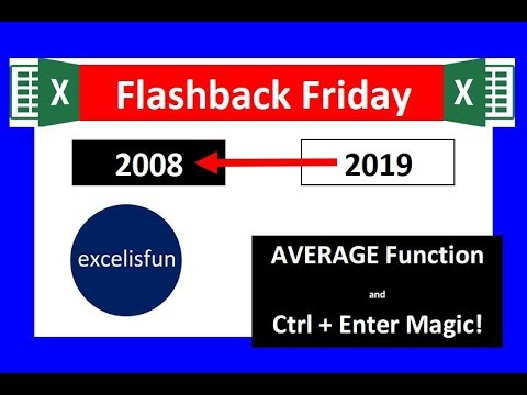 Excel Formulas Functions – excelisfun Flashback Friday 01 – Excel Basics
