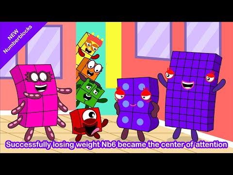 Successfully losing weight Nb 6 became the center of attention | Numberblocks Fanmade Coloring Story