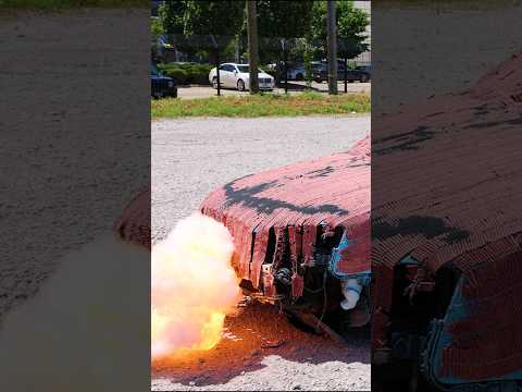 1,000,000 Firecrackers On a Car #fireworks