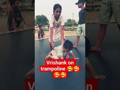 vrishank on trampoline 🥰🥰 #cute baby #kids fun #cutest baby in the world #viral #shorts