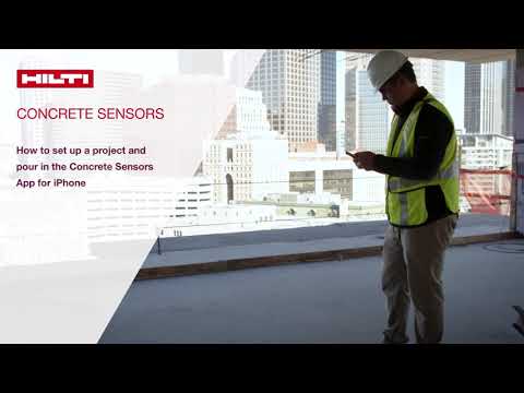 Hilti Concrete Sensors: How to set up a project and pour on iOS