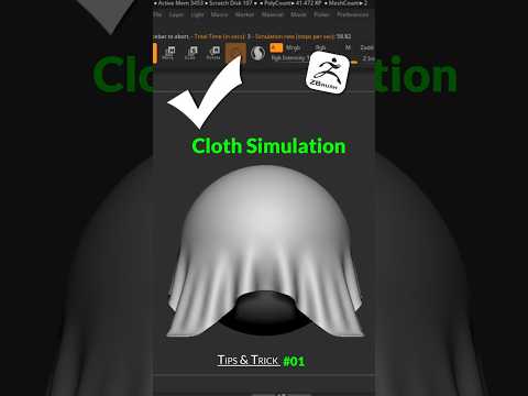 Cloth Simulation in Zbrush!