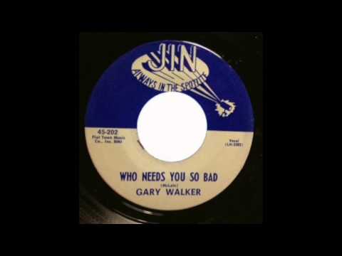 Who Needs You So Bad - Gary Walker & The Boogie Kings (1965)  (HD Quality)