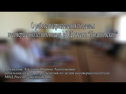 О работе подразделения по делам несовершеннолетних отдела МВД России "Людиновский"