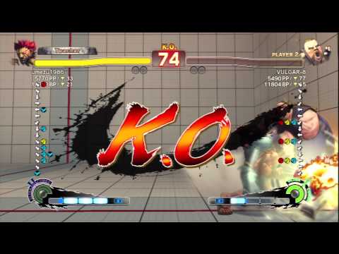 umezu1986 [Akuma] Vs VULGAR-8 [Rufus] SSF4 AE 2012 Japanese Matches - PSN